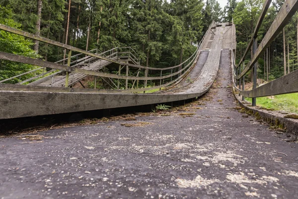 Ski jump in Oybin, Germany. First ski jumping hill in Germany