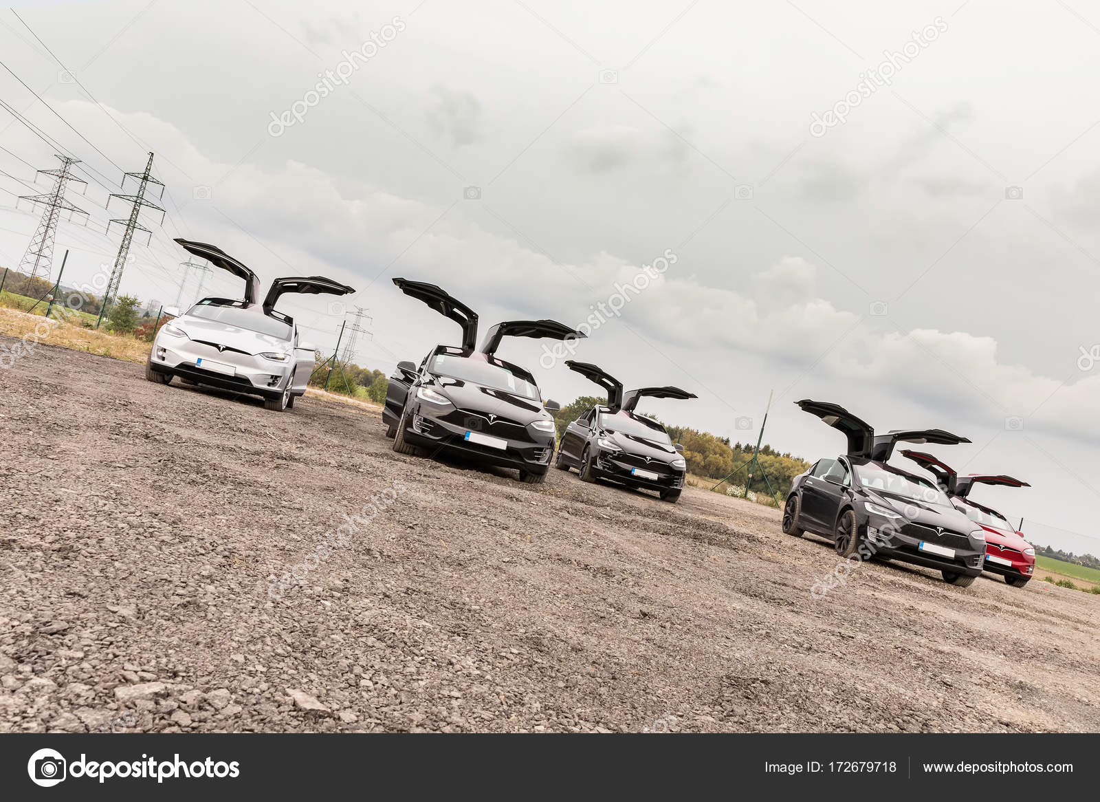 Prague Czech Republic September 23 2017 Tesla Model X