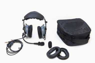 Çift hava Holster, hava eller ve yedek bileşenler ayarlayın... Pilotlar için Havacılık kulaklıklar.