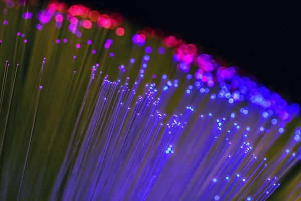 Fiber optics lichten abstract achtergrond, vezel optische achtergrond — Stockfoto