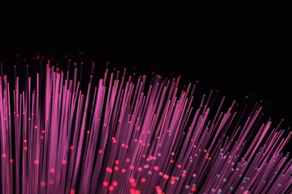 Fiber optics ljus abstrakt bakgrund, fiber optiska bak — Stockfoto