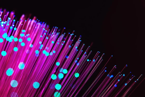 Fiber optics lichten abstract achtergrond, vezel optische achtergrond — Stockfoto