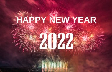Havai fişek geçmişi olan mutlu yıllar 2022.