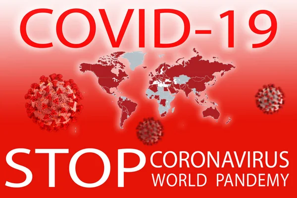Üç boyutlu resimleme. COVID-19 COVID-19 SARS, virüs 2020, MERS-CoV, Dünya Pandemisi. 3B illüstrasyon