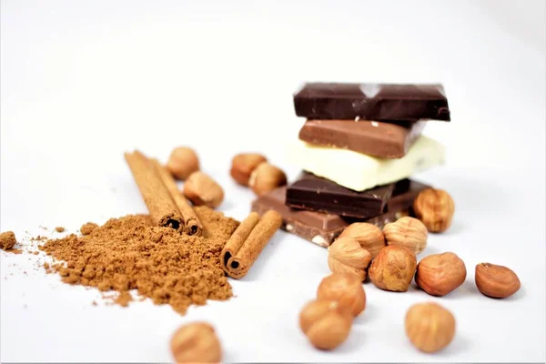 Food Chocolate Nut Dessert — Stock Photo, Image