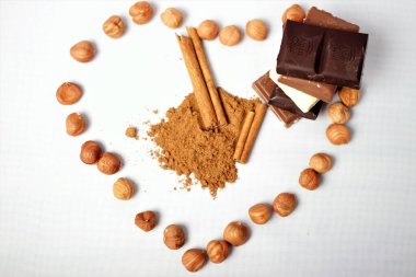 Çikolata, kahve, yemek, tatlı, fındık