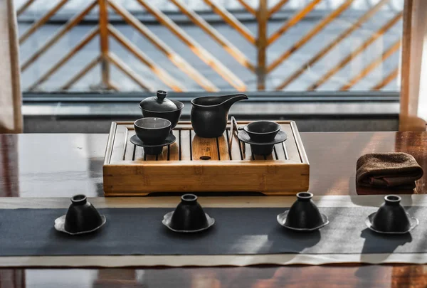 Steingut Chinesische Teekanne Für Teezeremonie Kleine Teekanne Aus Ton — Stockfoto
