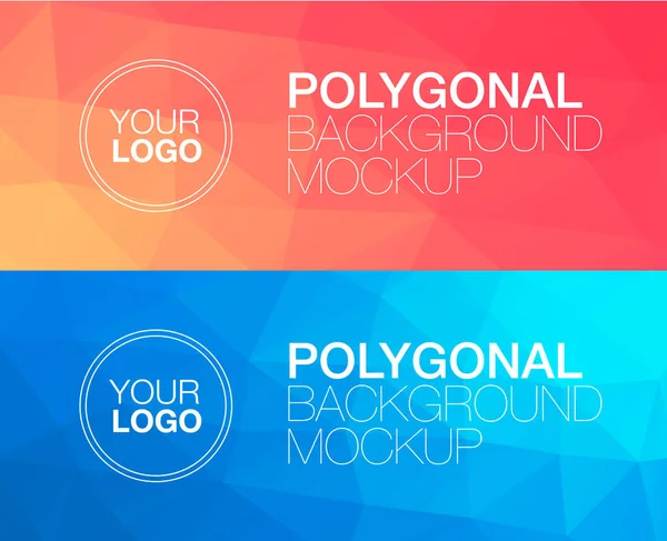 Horisontal polygonal banners — Stock Photo, Image