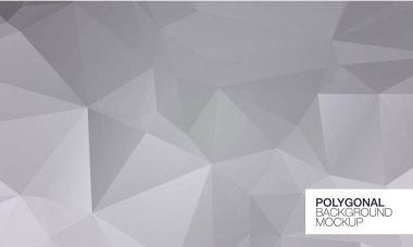 Poligonal tebrik kartı mockup