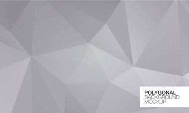 Poligonal tebrik kartı mockup