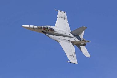 Uçak F-18 Hornet jet 2017 Los Angeles Air Show uçan avcı