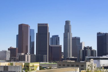 Los Angeles downtown city skyline clipart