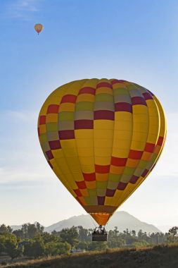 Şarap ve sıcak hava balon Festivali açılışında balon California şarap ve üzüm bağı