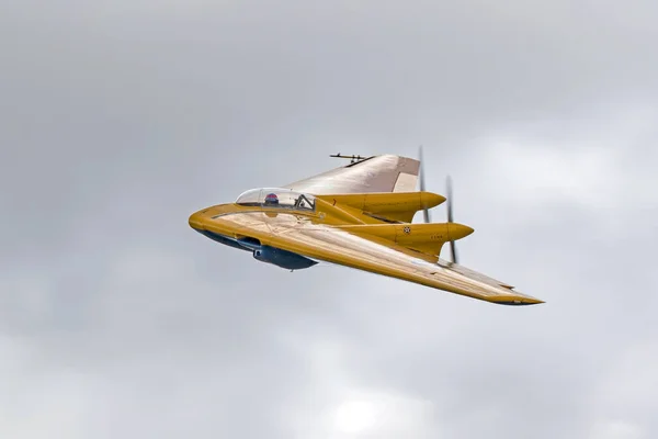 Flugzeug wwii n9mb flying wing aircraft fliegen auf Luftfahrtschau — Stockfoto