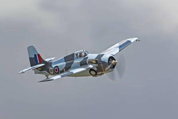 Airplane F4F Wildcat WWII dive bomber aircraft at air show — Stock Photo, Image