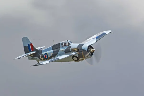 Flygplan F4f Wildcat Wwii dyk bombplan flygplan på air Visa — Stockfoto