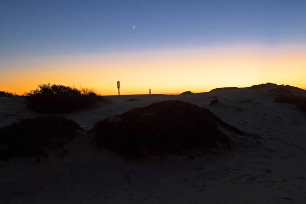 Zonsondergang in Pismo Beach zandduin — Stockfoto