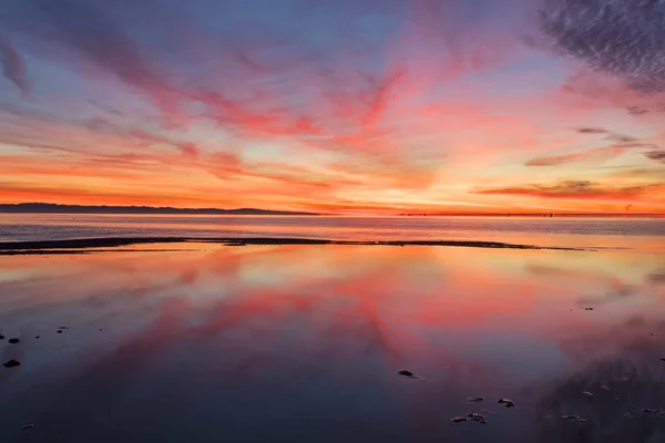 Soloppgang Ved Saltonhavet Ørkenen California – stockfoto