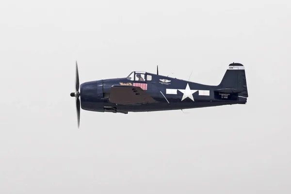 Letadlo Stíhačka Blue Angels F6F Hellcat Centro Kalifornie Usa Březen — Stock fotografie