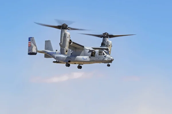 Aeronaves Osprey Transporte Militar Realizando 2018 Los Angeles Airshow Los — Fotografia de Stock