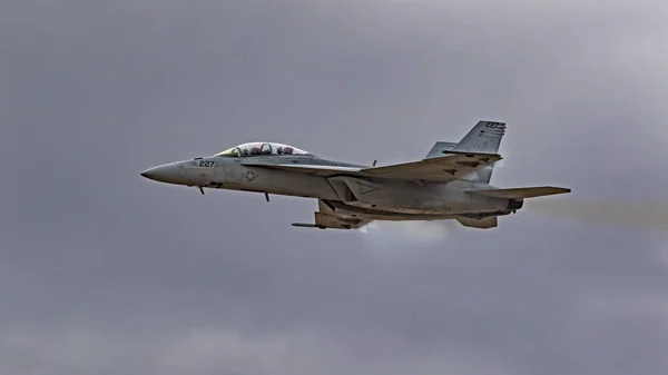 Airplane Hornet Jet March 2018 Centro California Usa Hornet Flying — Stock Photo, Image