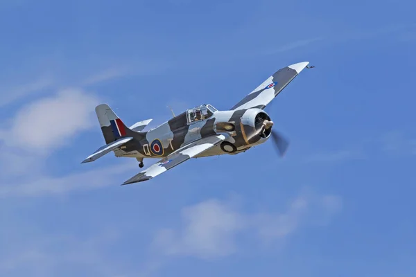 Letadla Druhé Světové Války Grumman F4F Wildcat Letadla Letící Airshow — Stock fotografie
