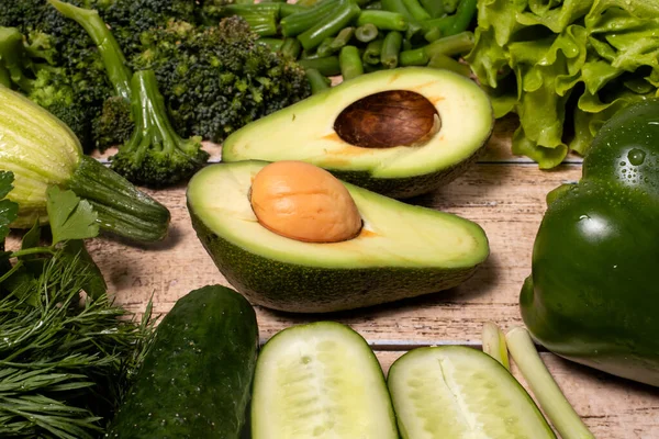 Dieta Keto Dieta Sin Gluten Adelgazar Con Ayuda Verduras Verdes —  Fotos de Stock