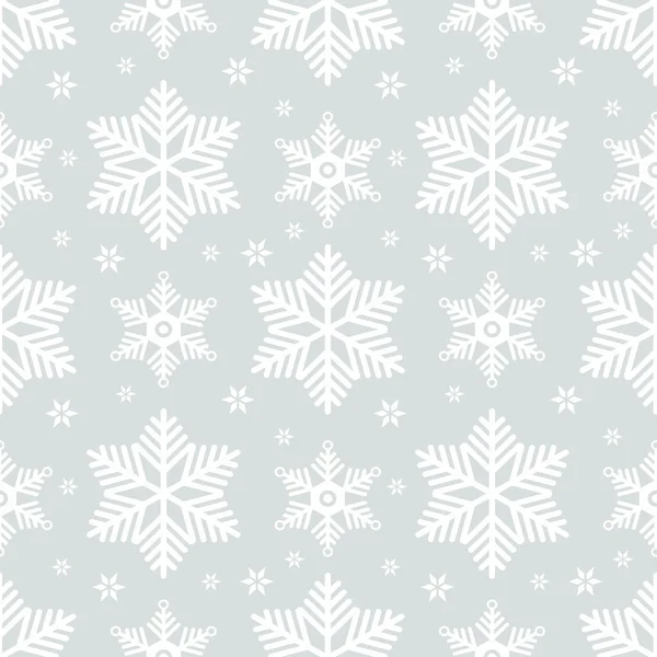Nahtloser Mustervektor blaue Schneeflocken. Hintergrund zur Wintersaison. — Stockvektor