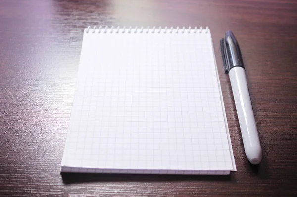 Tasarım ve reklam için temiz beyaz bir defter modeli. İşaretli, krom yay ve ücretsiz kopyalama alanı şablonu olan not defteri.