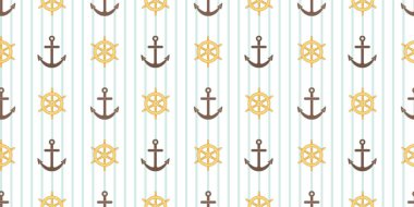 Çapa ve düz çizgili tekne direksiyonu. Yelkencilik ve deniz geçmişi