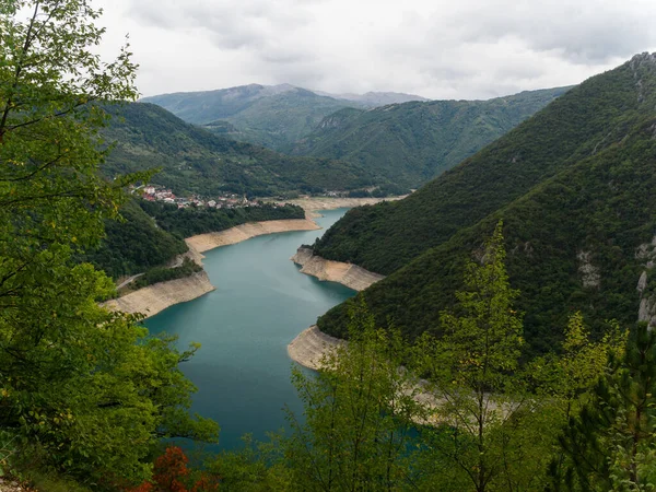 Paisaje Del Lago Piva Parque Nacional Durmitor Montenegro —  Fotos de Stock