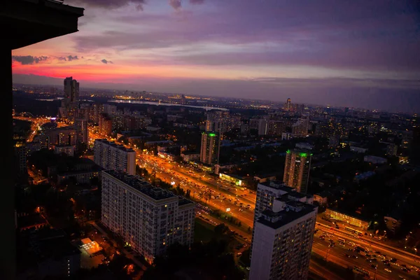 Prachtige Zonsondergang Moskou Juni — Stockfoto