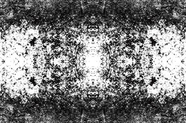 Seramik fayanslar için çizim. Beyaz arka planda siyah simetrik desen. Kusursuz..