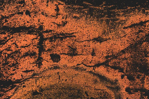 黒い背景に岩の刻印 飽和オレンジ色 — ストック写真
