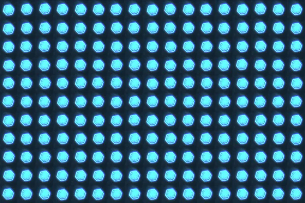 Fondo Negro Con Hexágonos Azules Hexagones Azules Brillantes Sobre Fondo — Foto de Stock