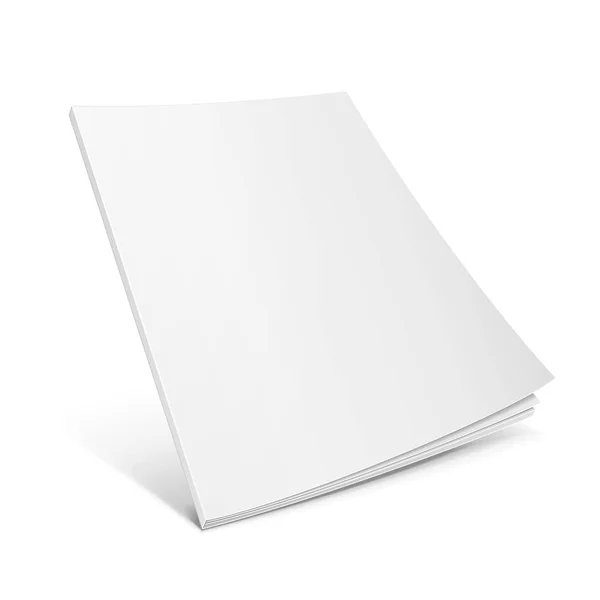 Boş kapak dergi, kitap, kitapçık, broşür uçan. İllüstrasyon izole beyaz arka plan üzerinde. Şablon hazır tasarımınız için alay. Vektör Eps10
