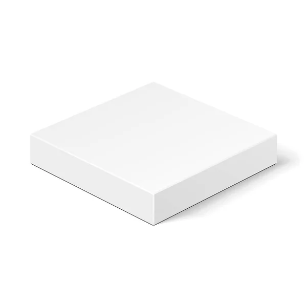 Caja del paquete del cartón del producto blanco. Ilustración Aislado sobre fondo blanco. Plantilla Mock Up listo para su diseño. Vector EPS10 — Vector de stock