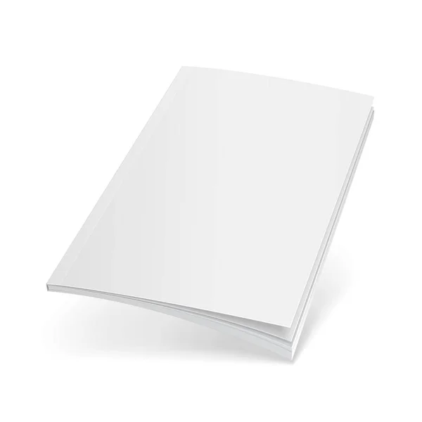 Boş kapak dergi, kitap, kitapçık, broşür uçan. İllüstrasyon izole beyaz arka plan üzerinde. Şablon hazır tasarımınız için alay. Vektör Eps10