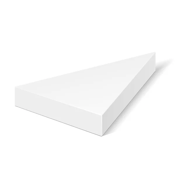 Embalaje blanco de la caja del triángulo del cartón para la comida, el regalo u otros productos. Ilustración Aislado sobre fondo blanco. Plantilla Mock Up listo para su diseño. Producto Embalaje Vector EPS10 — Vector de stock