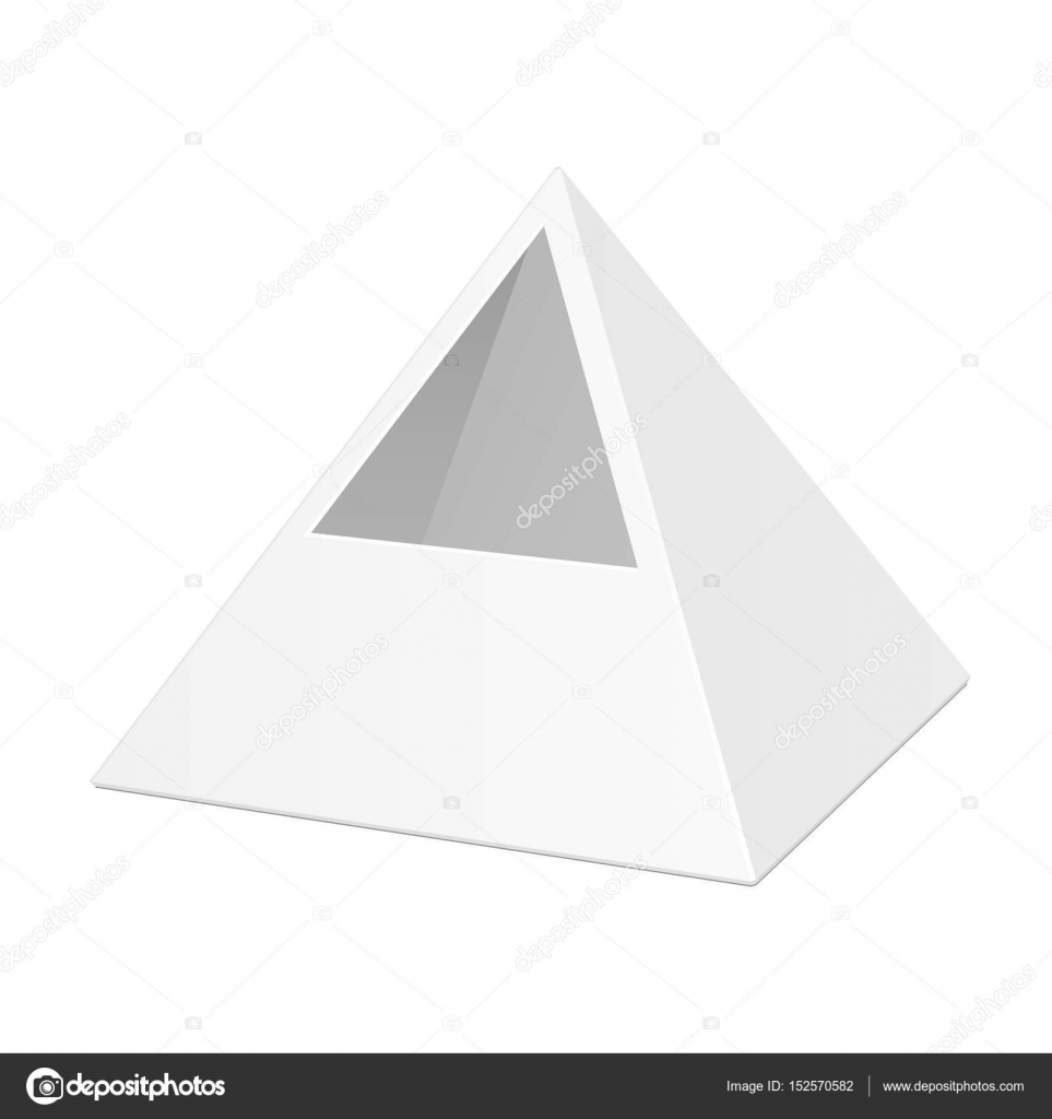 Download White Cardboard Pyramid Triangle Box Packaging For Food Gift Or Other Products Illustration Isolated On White Background Mock Up Template Ready For Your Design Product Packing Vector Eps10 Vector Image By C