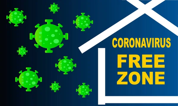 Stay Home Stay Safe Coronavirus Quarantine Banner Home Safe Area — Stock Vector