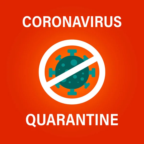 Stoppa Coronavirus Karantän Covid Virusfri Zon Klistermärke Med Inskription Mall — Stock vektor