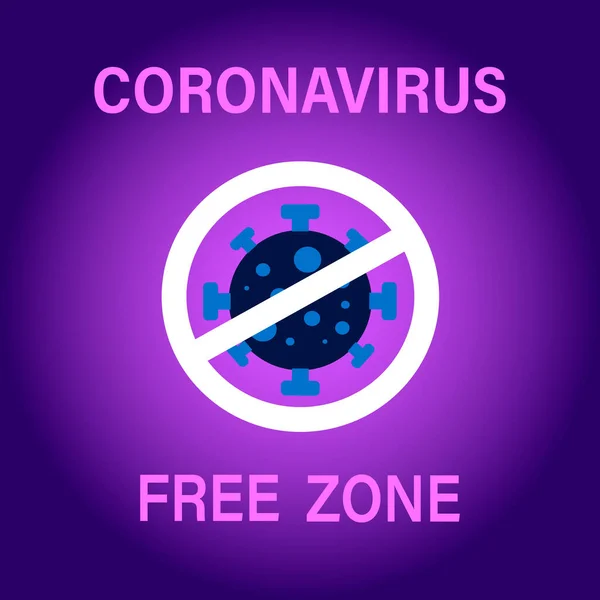 Σταματήστε Coronavirus Καραντίνα Covid Ιός Ελεύθερη Ζώνη Αυτοκόλλητο Μια Επιγραφή — Διανυσματικό Αρχείο