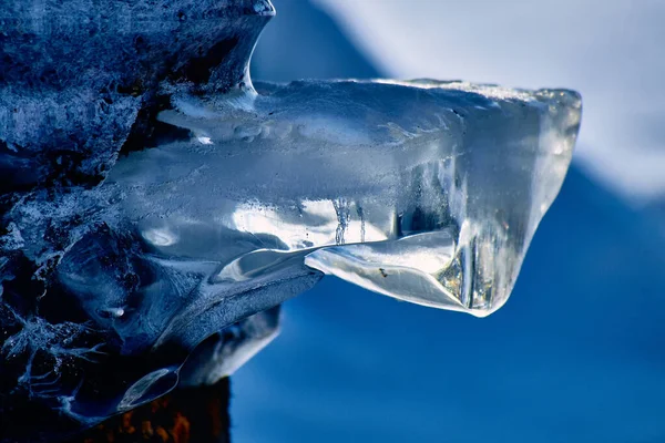 Beautiful Piece Ice Middle Snow — Stock Photo, Image