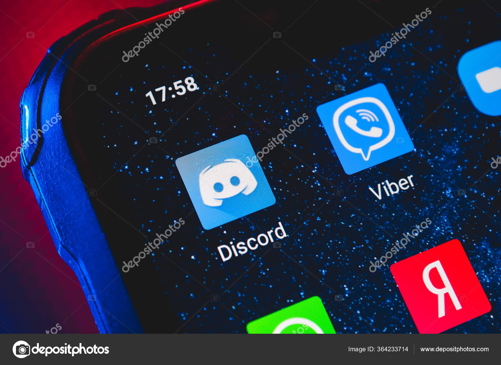 Значок Приложения Discord Экране Смартфона Discord Платформа.