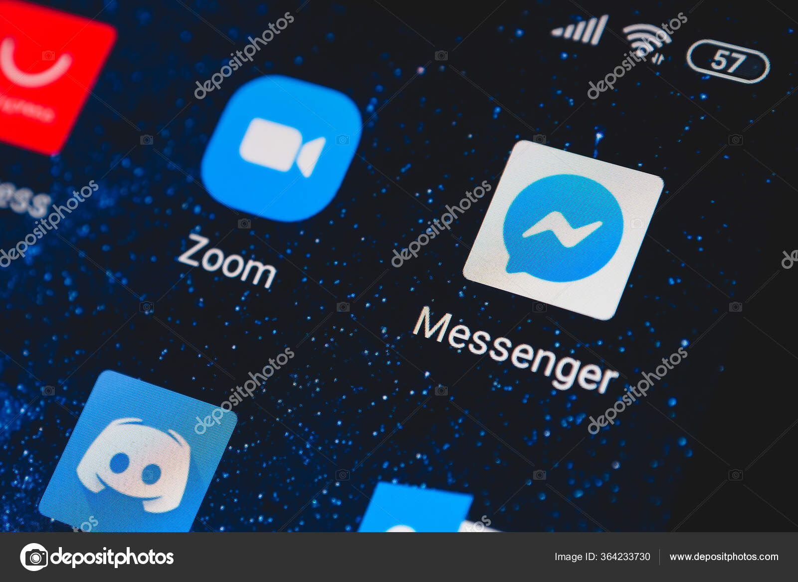 Facebook Messenger App Icon Screen Smartphone Online Internet Social Media Stock Editorial Photo C Stlegat 364233730