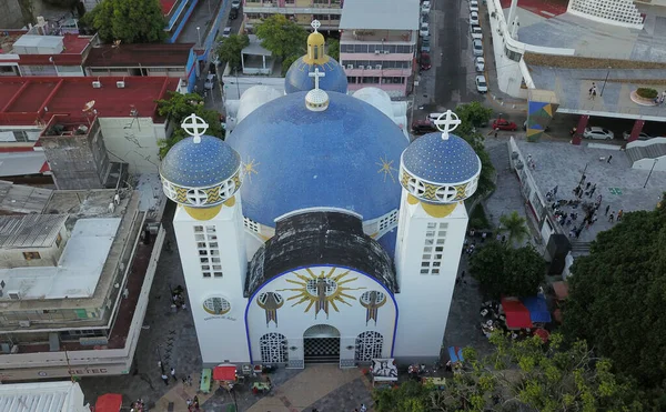 Prostor Pohled Katedrálu Centrálním Náměstí Acapulco — Stock fotografie