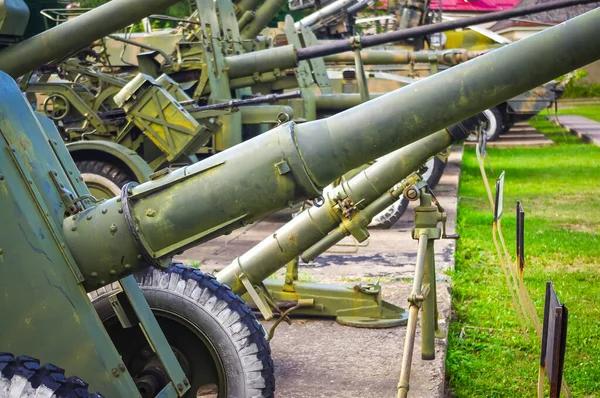 Howitzer Militar Muito Museu Equipamento Militar Exercícios Combate — Fotografia de Stock