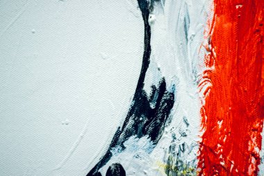 Yağ ile boyanmış gri-kırmızı doku. Soyut arkaplan.