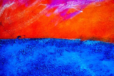 Mavi, kırmızı, yeşil, sarı boyalı yağ dokusu. Soyut arkaplan.